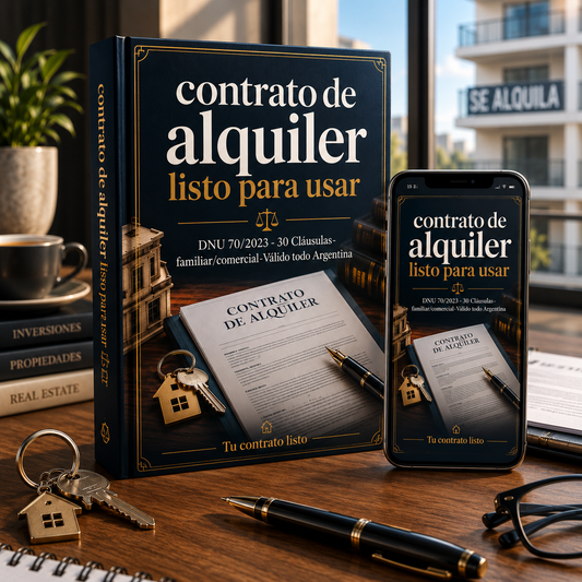 CONTRATO DE ALQUILER 2026. DNU 70/2023. FAMILIAR/COMERCIAL. LISTO PARA USAR.