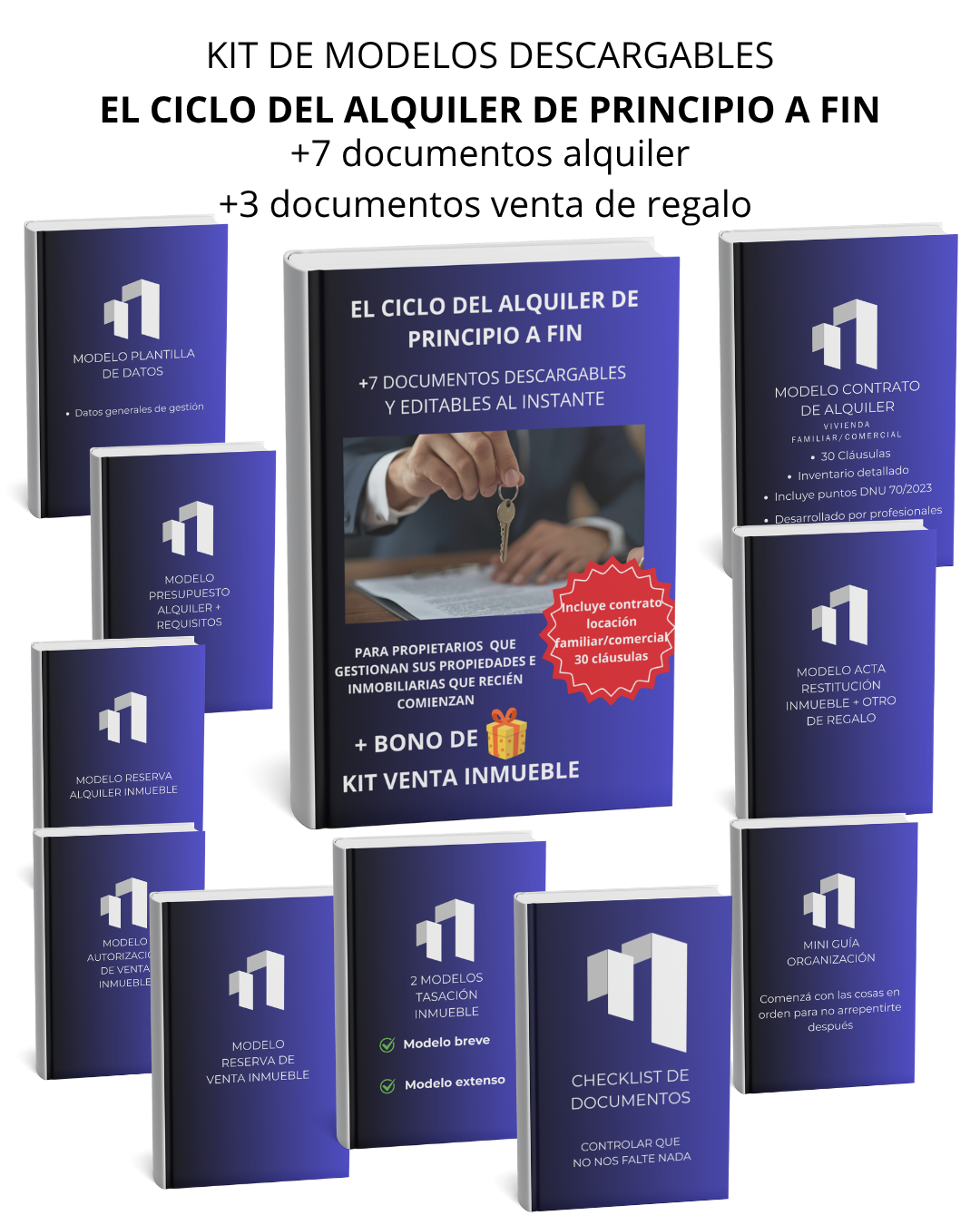 KIT MODELOS ALQUILER DESCARGABLES +7 ALQUILER+3 VENTA INMUEBLE
